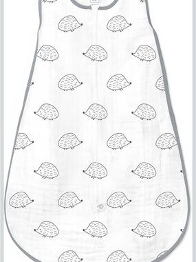 Swaddle Designs White and Gray Hedgehog Print Sleep Sack 12-18 months